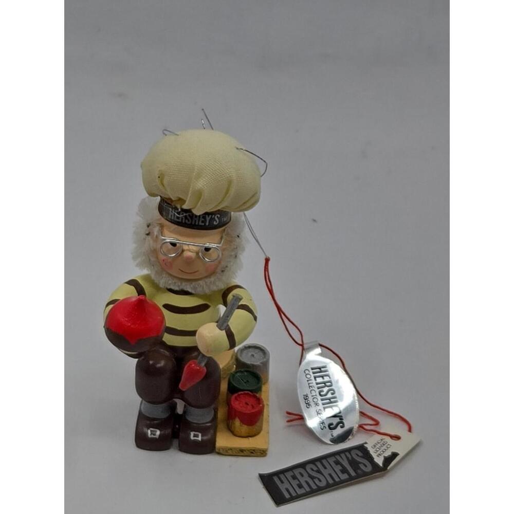 1995 Hershey's "Painting A Kiss" Christmas Ornament By Kurt Adler Vintage EUC